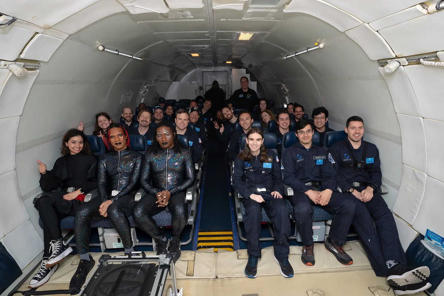 Inside the Zero-G aircraft